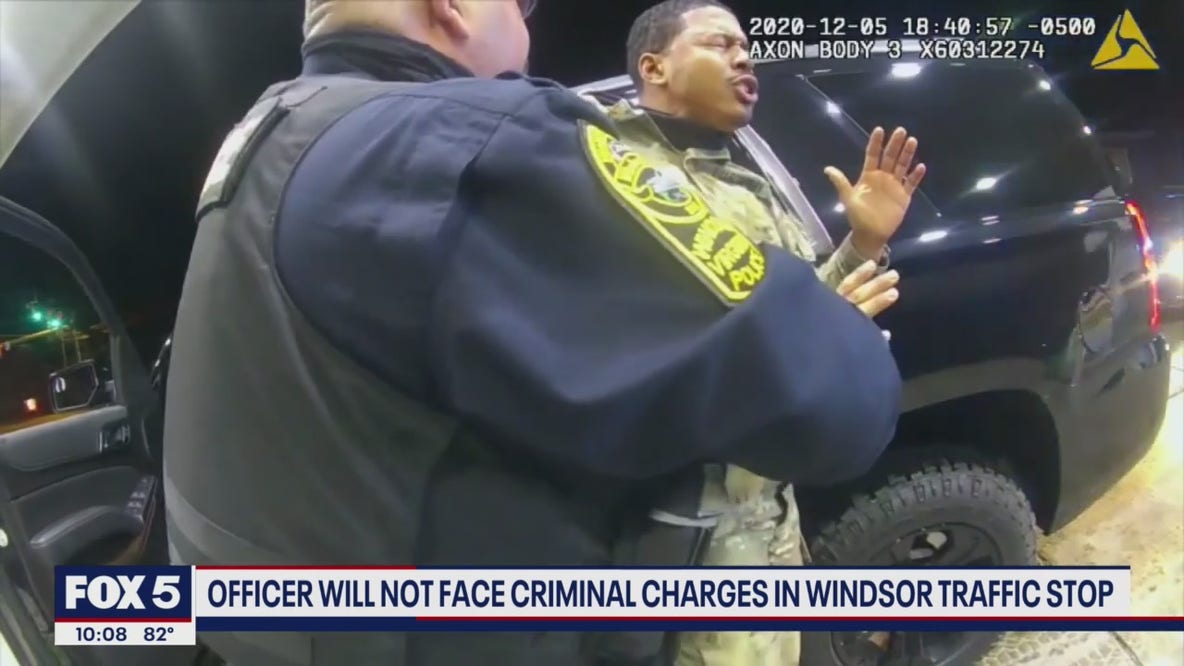 Officer will not face criminal charges in Windsor traffic stop